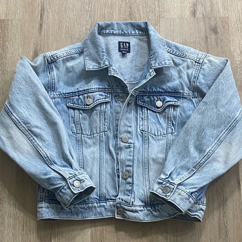 GAP Light Acid Washed Icon Denim Jean Jacket Women’s Size Small